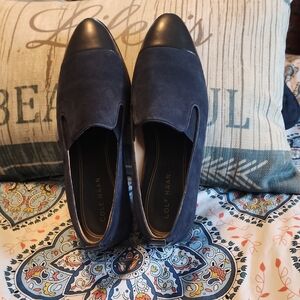 Cole Haan Navy and Black Slip-On Shoes